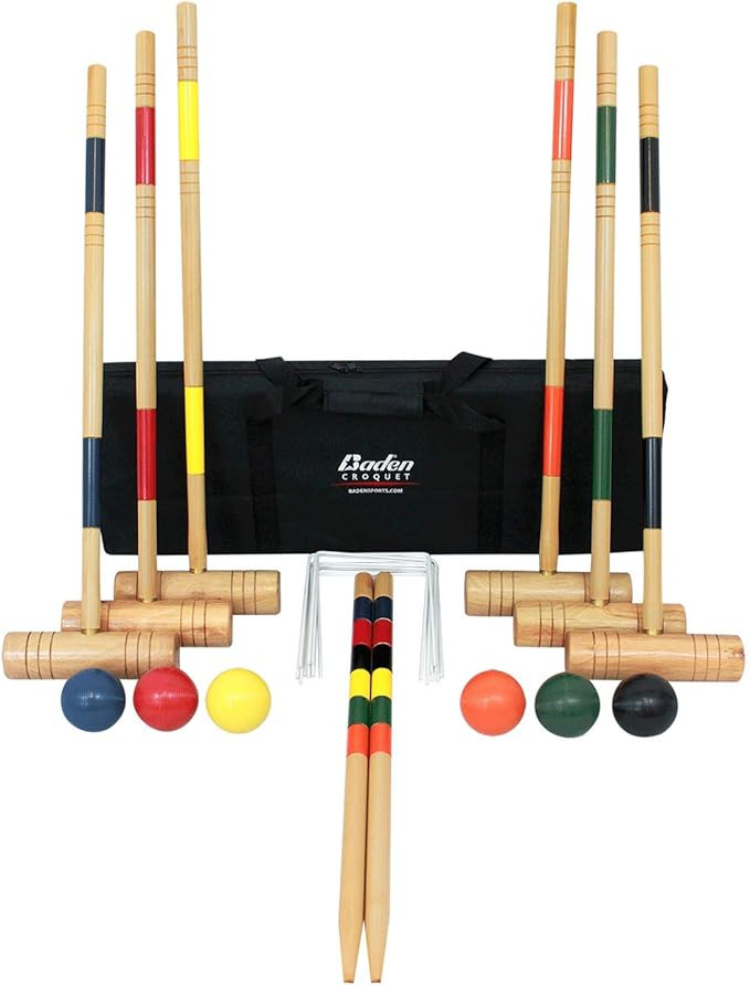 Baden Deluxe Series Croquet Set 29 inch mallets | Amazon (US)