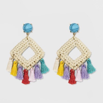 SUGARFIX by BaubleBar Tassel Crochet Drop Earrings | Target