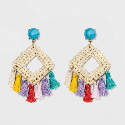 SUGARFIX by BaubleBar Tassel Crochet Drop Earrings | Target