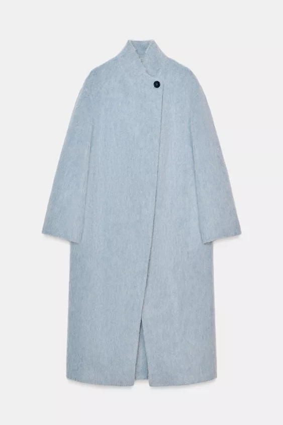 STRAIGHT COAT WITH MANTECO WOOL ZW COLLECTION | Zara US