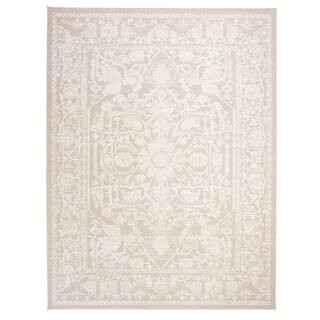 SAFAVIEH Reflection Cream/Ivory 8 ft. x 10 ft. Border Floral Area Rug RFT665D-8 - The Home Depot | The Home Depot