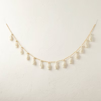 72" Tassel Pom Beaded Garland White - Opalhouse™ designed with Jungalow™ | Target