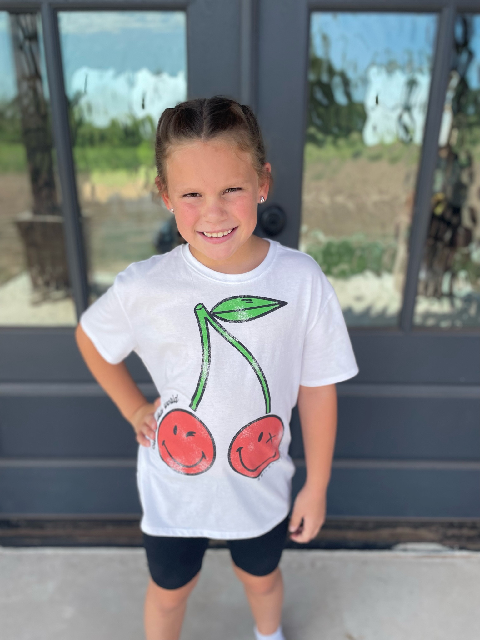 Girls school outfit idea. 
Oversized shirt and bike shorts. 
Target fashion
School outfit inspo

#LTKBacktoSchool #LTKkids #LTKstyletip