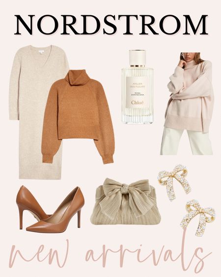Nordstrom new arrivals has oversized sweaters, a cozy sweater dress, and bow detail clutch perfect for holiday events! 

#LTKstyletip #LTKHoliday #LTKSeasonal