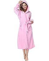 NY Threads Womens Fleece Bathrobe - Shawl Collar Soft Plush Spa Robe (Large, Pink) at Amazon Wome... | Amazon (US)