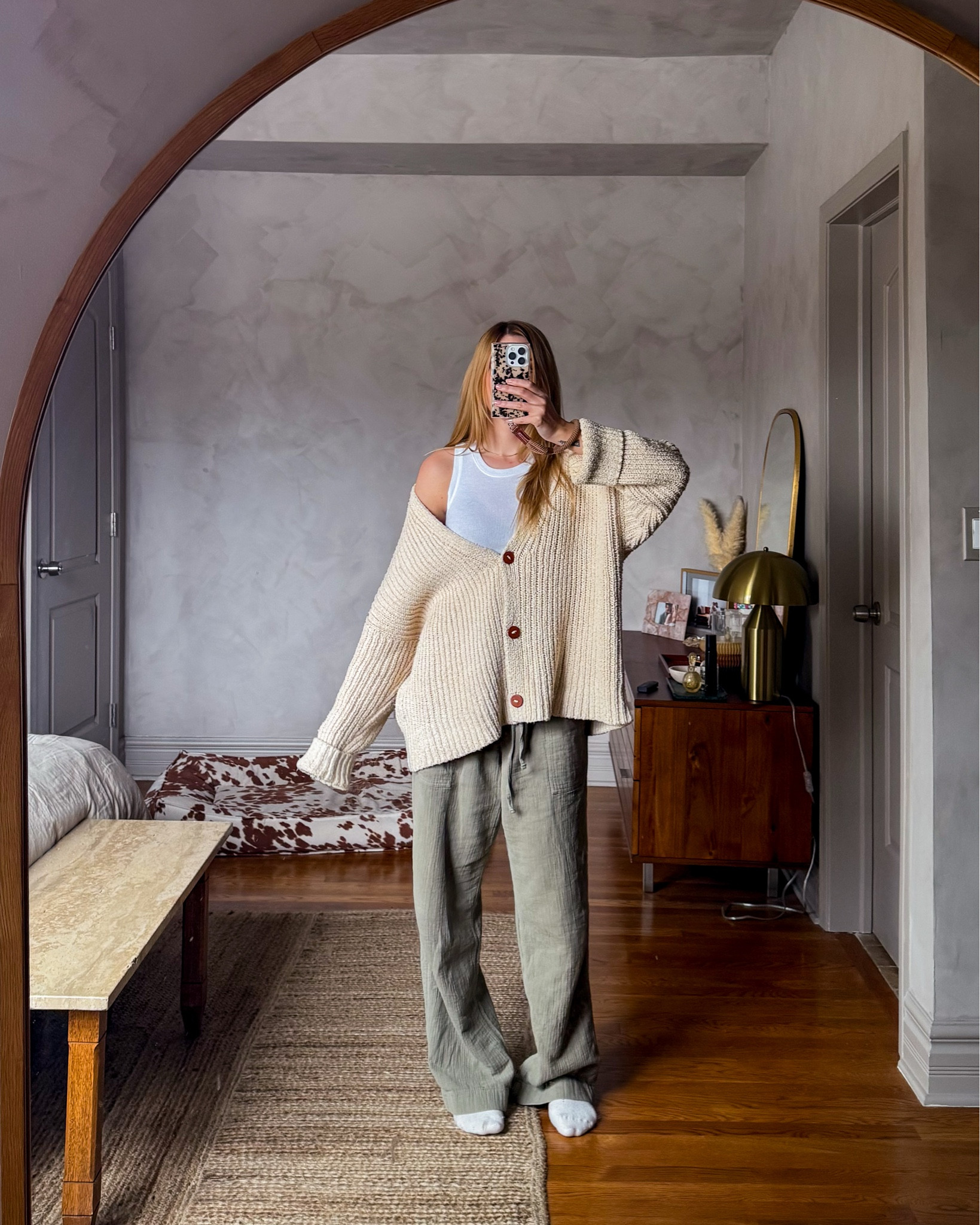 Sweater is second hand Lauren Manoogian