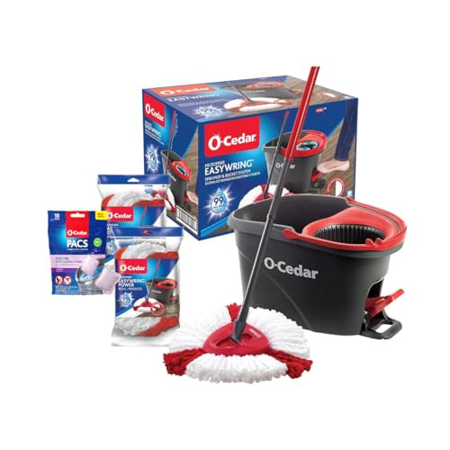 O-Cedar EasyWring Spin Mop & Bucket System +2 Power Refills with Lavender Cleaning PACS (Variety Pack) | Amazon (US)