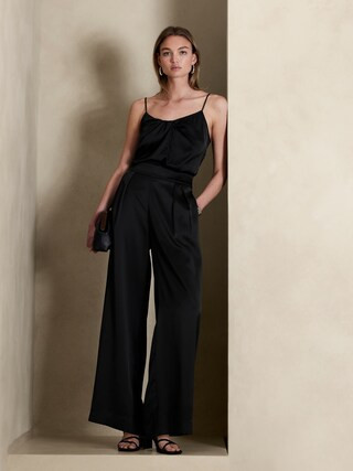 Pleated Wide-Leg Pant | Banana Republic Factory