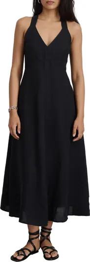 Breanna Convertible Strap Linen Midi Dress | Nordstrom