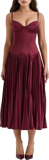 Beau Corset Pleated Sleeveless Maxi Dress | Nordstrom