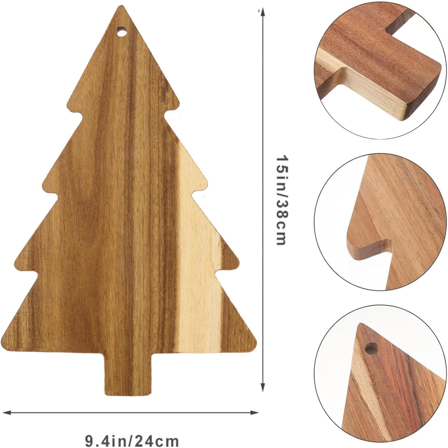 Wooden Christmas Tree Charcuterie Board Xmas Cutting Board Fruit Tray Holiday Cheese Board Xmas T... | Amazon (US)