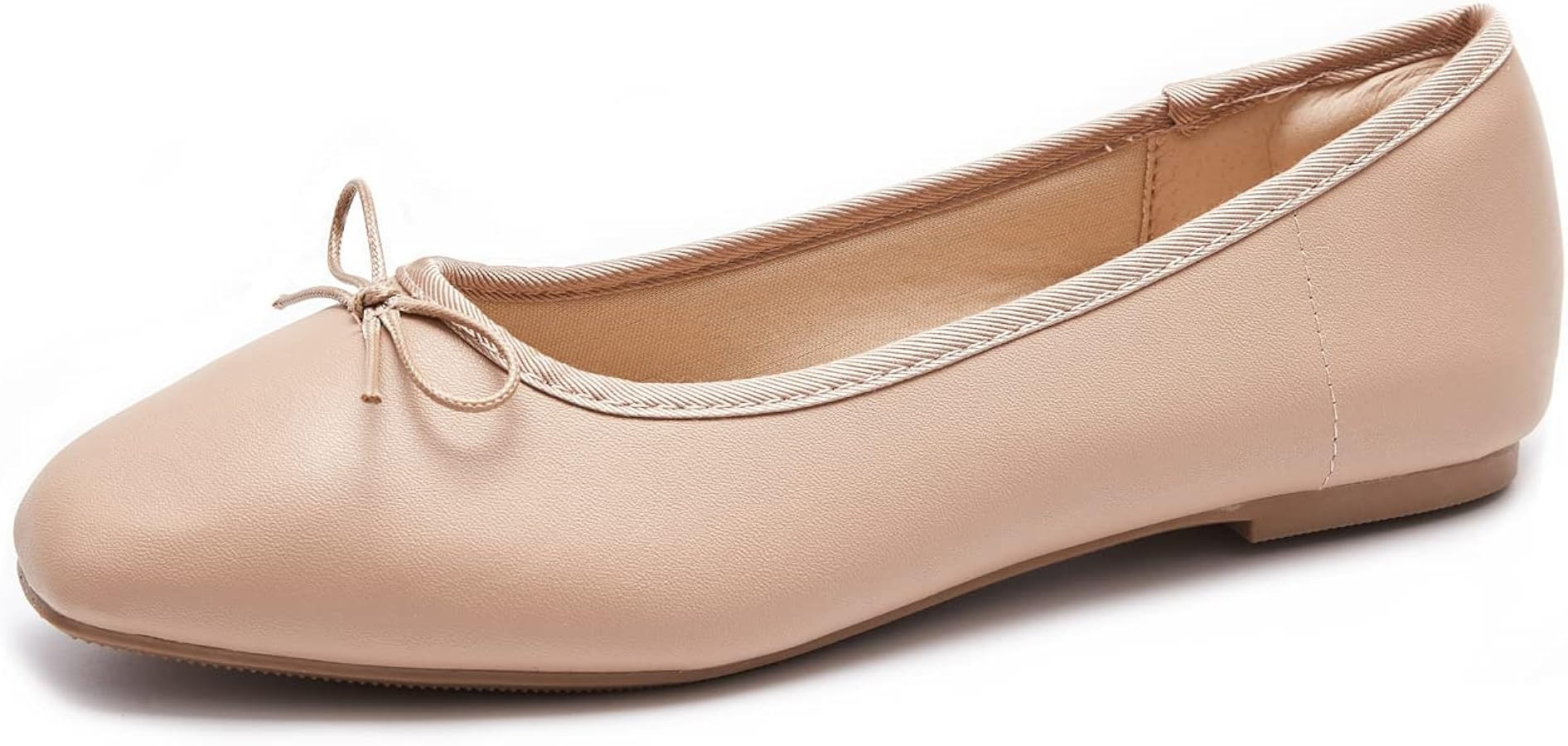 AFEETSING Women's Round Toe Ballet Flats Comfortable Bow Dressy Flats Shoes for Women | Amazon (US)