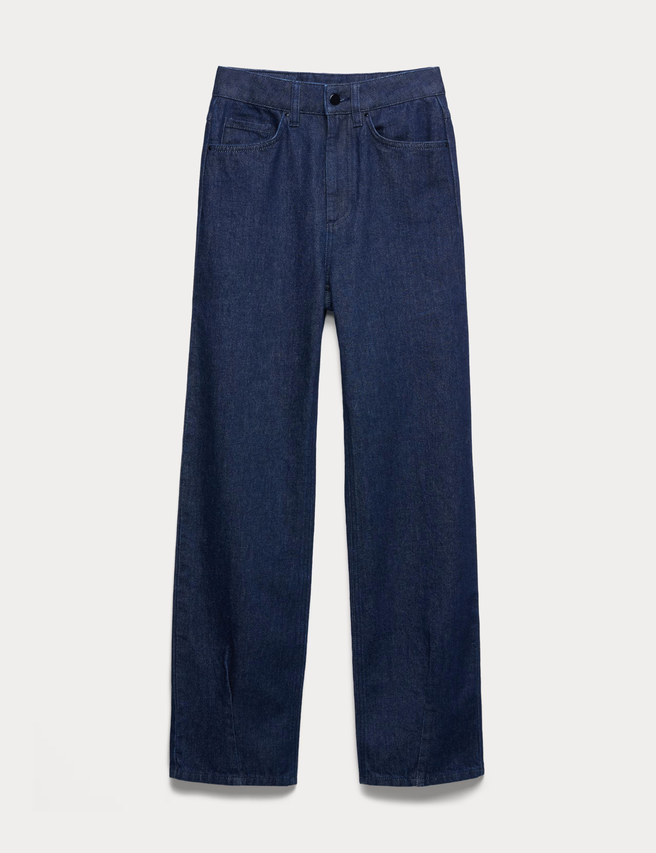 Pure Cotton High Waisted Wide Leg Jeans | Marks & Spencer (UK)