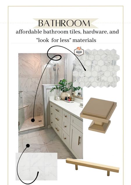 Bathroom marble look for less tiles and large form tiles 

#LTKhome #LTKfindsunder100 #LTKstyletip