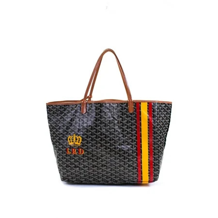 Pre-owned|Goyard Goyardine Saint Louis GM Tote Handbag Black Red Yellow | Walmart (US)