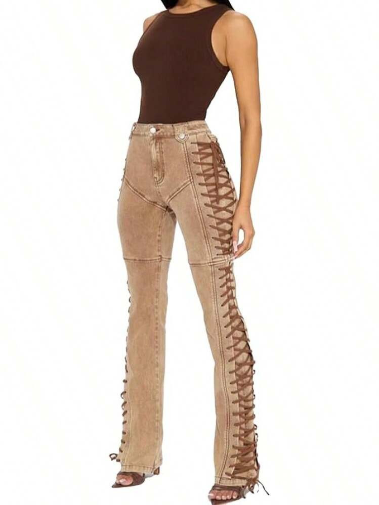 Straight Leg Jeans Slim Fit Denim Pantshalloween | SHEIN