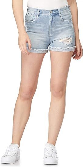 WallFlower Women's Juniors Fearless Curvy High-Rise Shorts (Standard and Plus) | Amazon (US)
