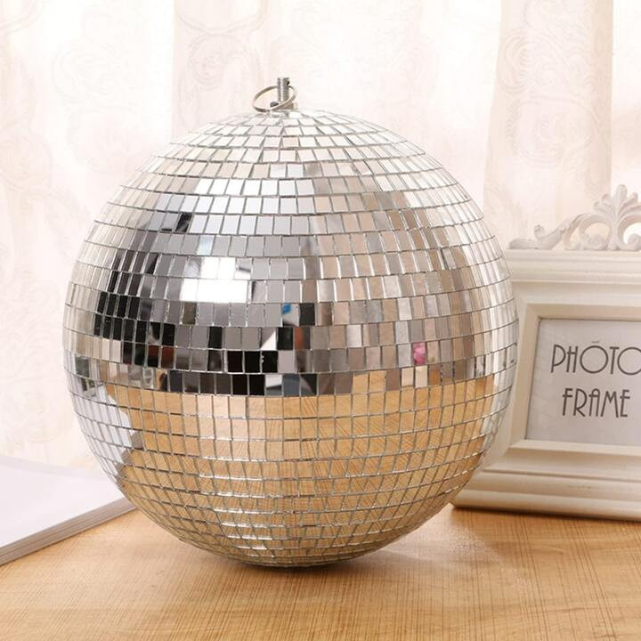 1pc,Disco Ball - 8-Inch Cool and Fun Silver Hanging Party Disco Ball-Big Party Decorations, Party... | SHEIN