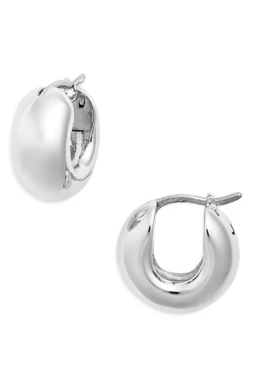 JENNY BIRD Mini Tome Huggie Hoop Earrings in Silver at Nordstrom | Nordstrom