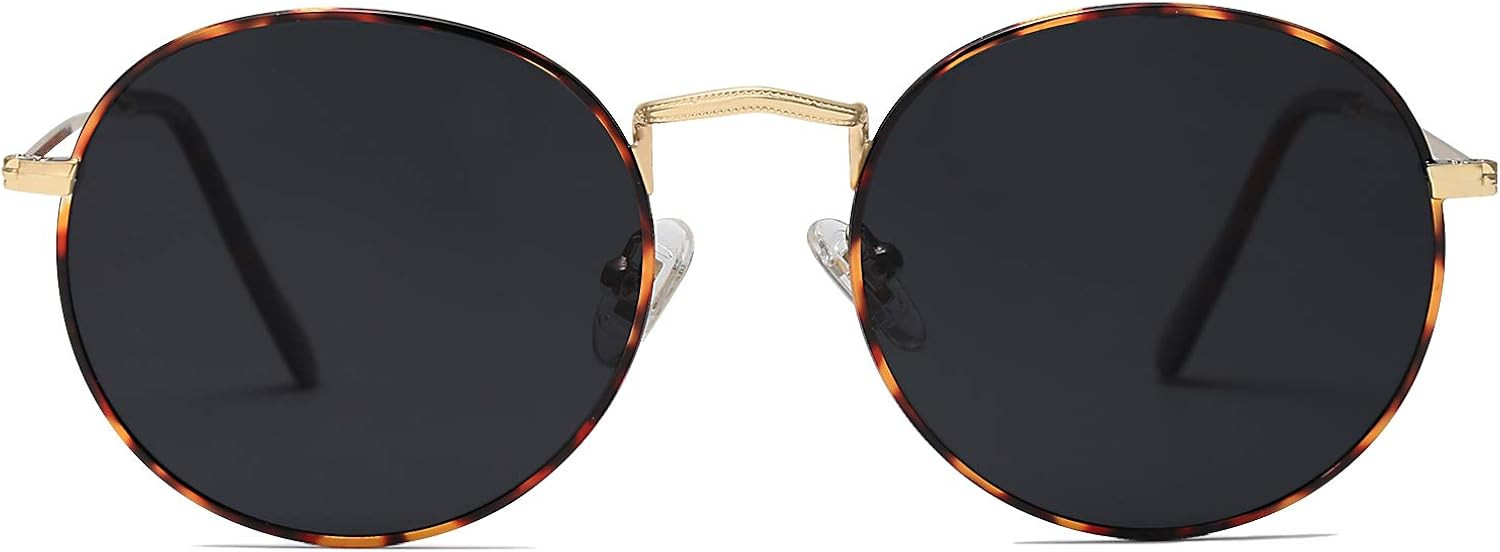 SOJOS Small Round Polarized Sunglasses for Women Men Classic Vintage Retro Shades UV400 SJ1014 | Amazon (US)