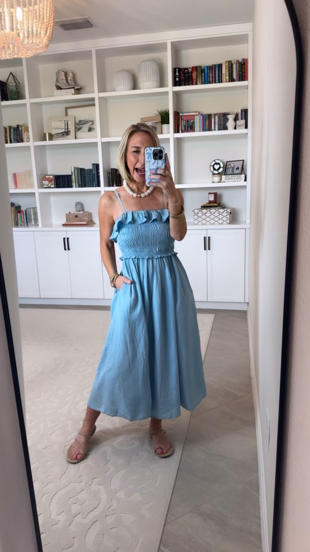 Walmart - summer dresses. Sleeveless Smocked Midi Dress - size XS. $24.98. 5 colors.

#LTKSeasonal #LTKOver40