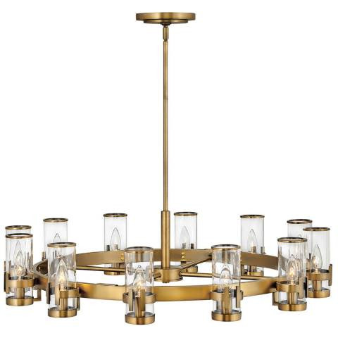 Chandelier Reeve-Large Single Tier-Heritage Brass | Lamps Plus