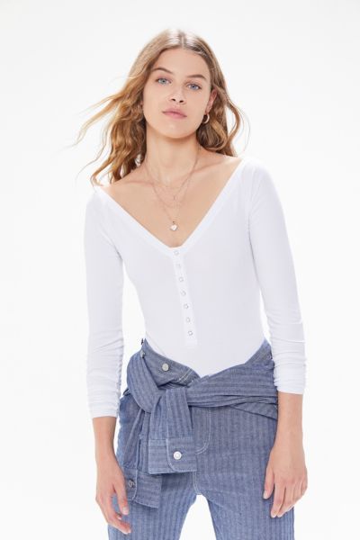 Out From Under Bonfire Nights Bodysuit - White Xs at Urban Outfitters | Urban Outfitters (US and RoW)