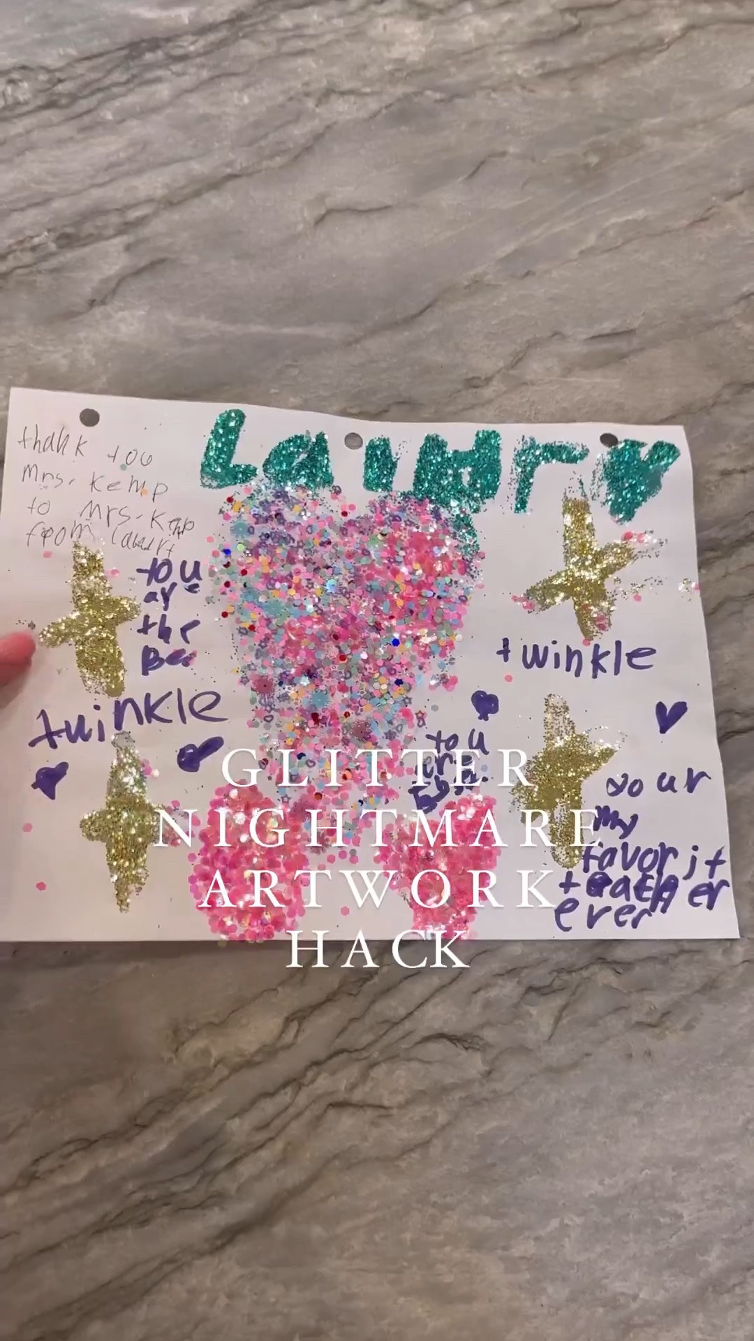 Glitter Artwork Hack - Kids art hack

#LTKhome #LTKkids