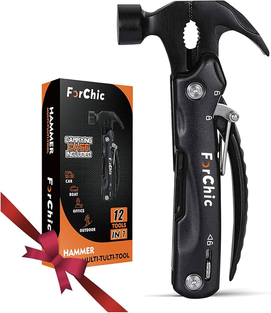 12 in 1 Hammer Multitool, Stocking Stuffers for Adults, Mens Gifts for Christmas, White Elephant ... | Amazon (US)