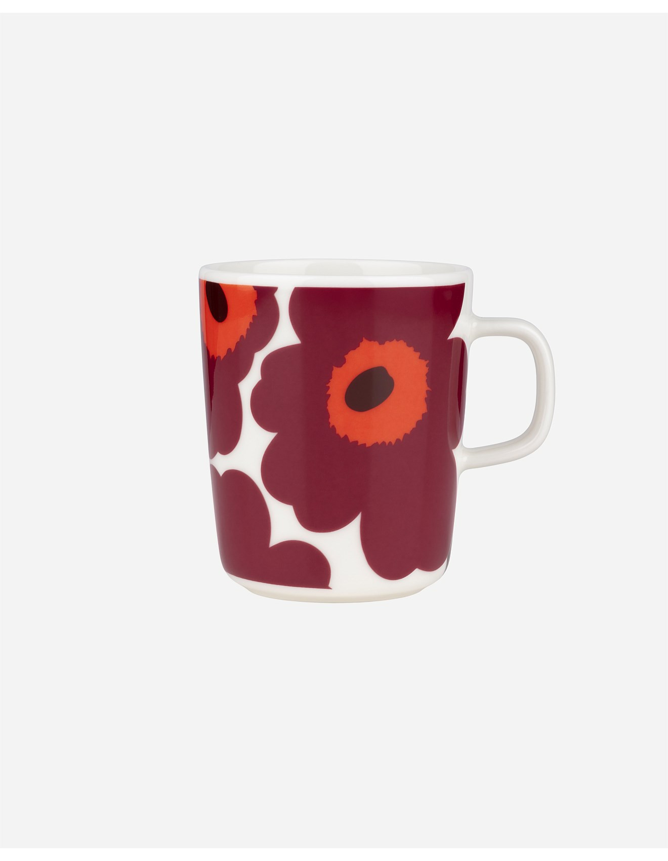 Oiva Unikko Mug Burgundy Red 250ml | David Jones (Australia & New Zealand)