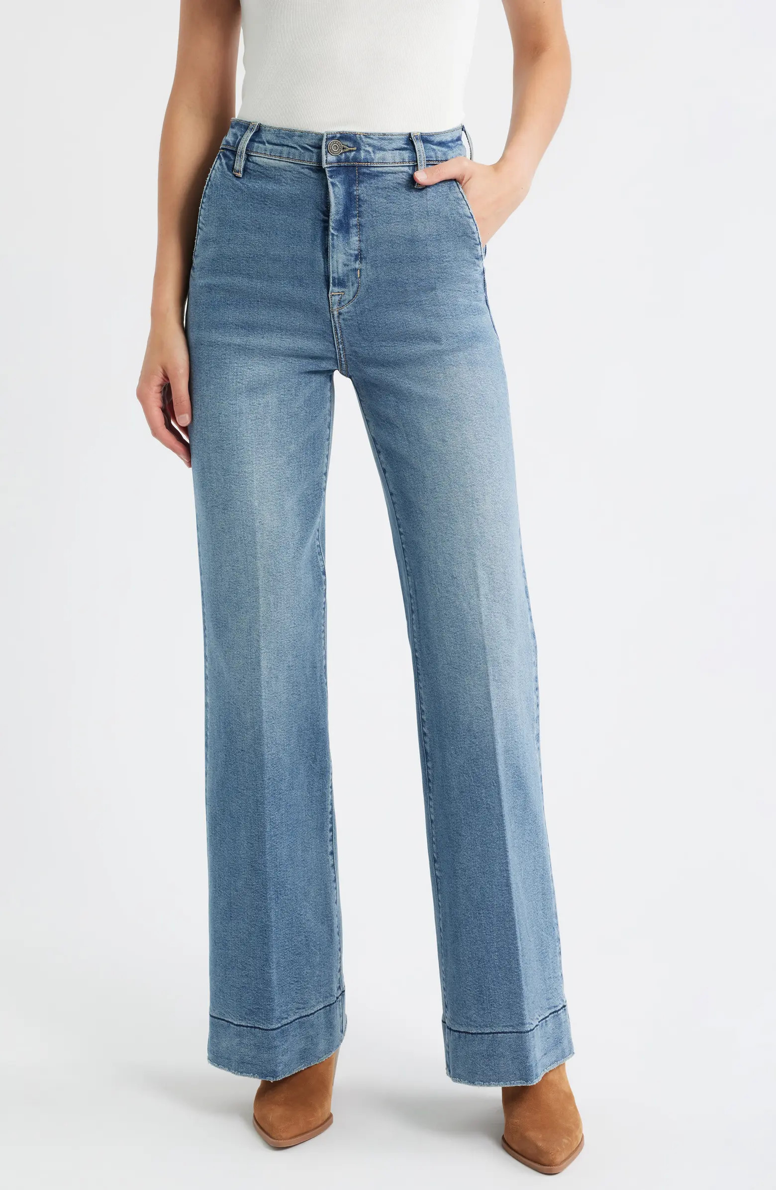 HIDDEN JEANS High Waist Comfort Flare Jeans | Nordstrom | Nordstrom