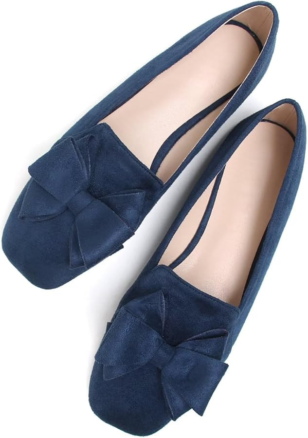 SAILING LU Womens Bowknot Pointed Toe Shoes Comfortable Ballet Flats Slip on Loafers Dressy Flats... | Amazon (US)