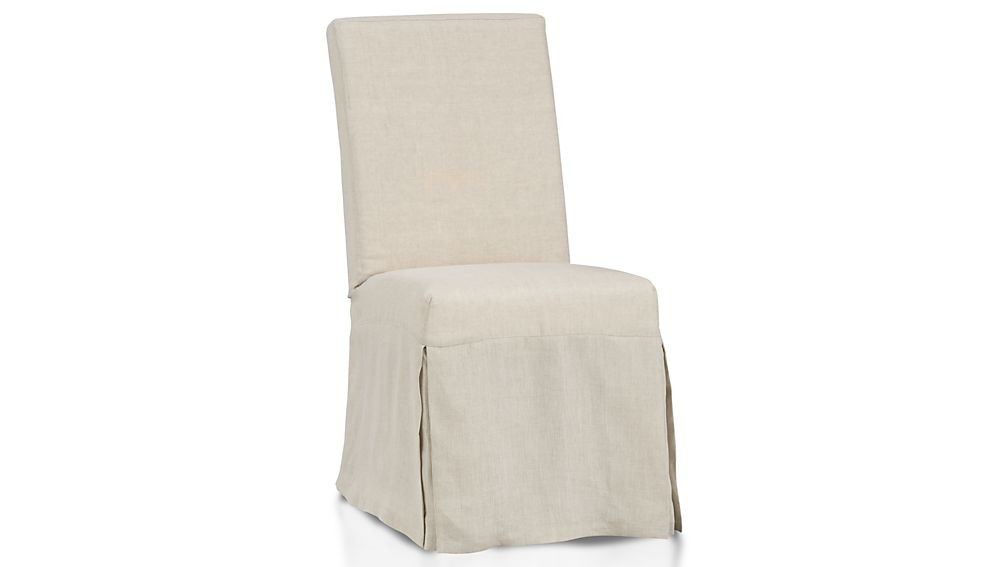 Slip Linen Slipcovered Dining Chair + Reviews | Crate and Barrel | Crate & Barrel
