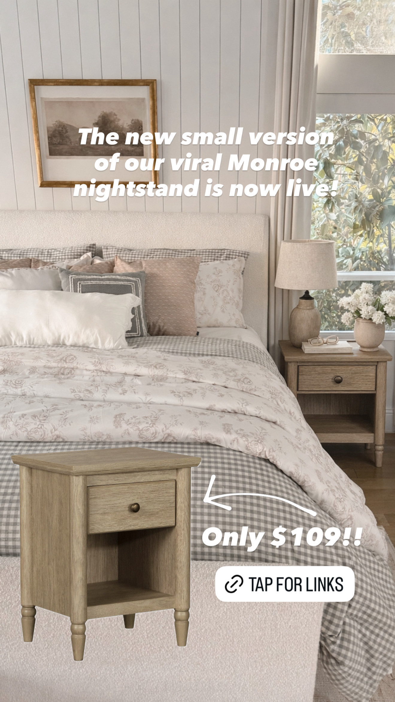 Our viral Monroe collection just got a new piece! The smaller version of our original nightstand is live!  

 #LTKSeasonal #LTKHome