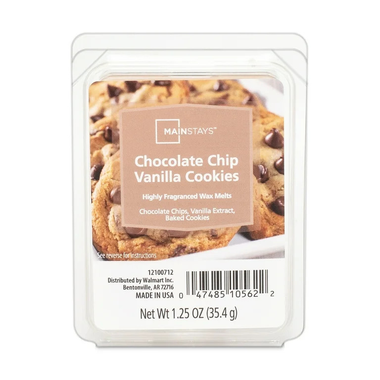 Mainstays Chocolate Chip Vanilla Cookies Scented Wax Melt, 1.25 oz | Walmart (US)