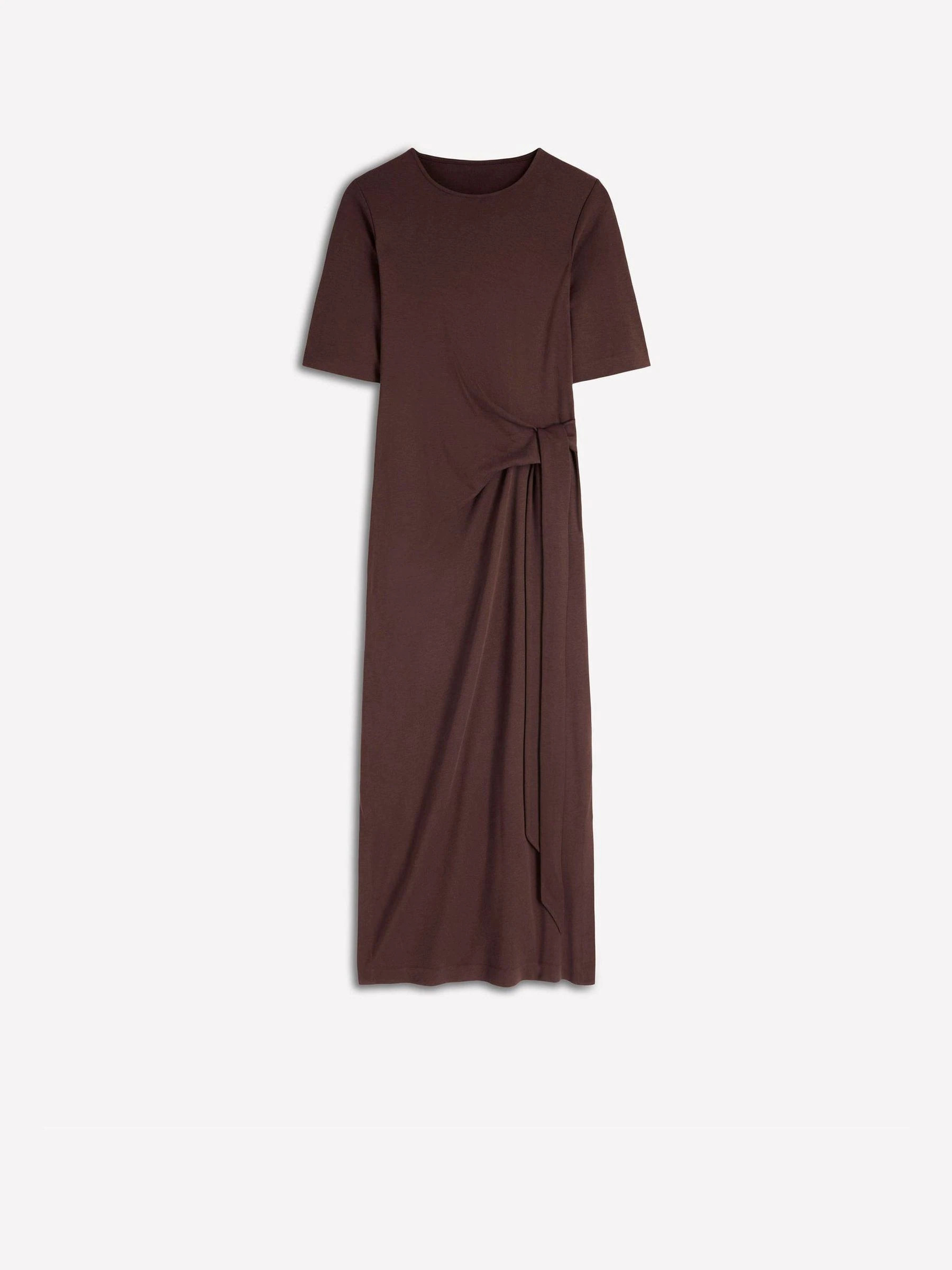 Boden Boden Brown Zinnia Tie Jersey Midi Dress | Next US