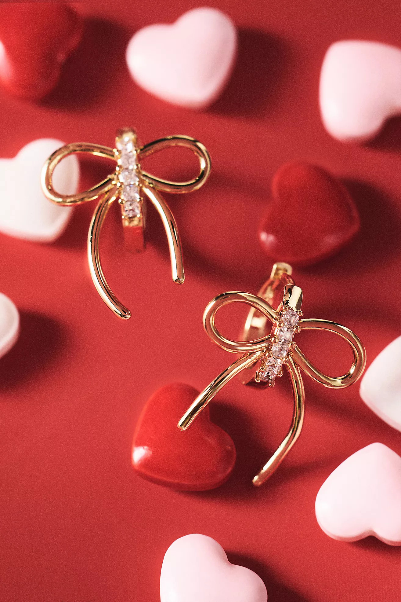 Pavé Bow Huggie Hoop Earrings | Anthropologie (US)