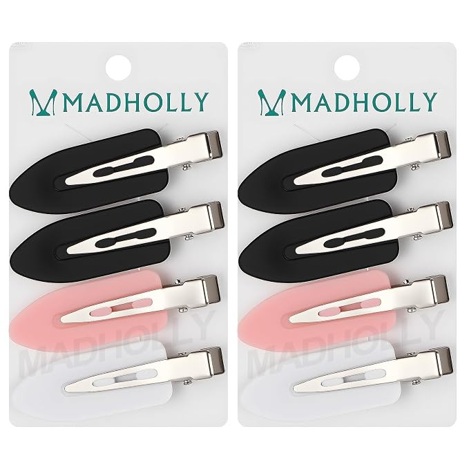 MADHOLLY 8Pcs No Bend No Crease Hair Clips- Styling Duck Bill Clips Alligator Hair Barrettes for ... | Amazon (US)