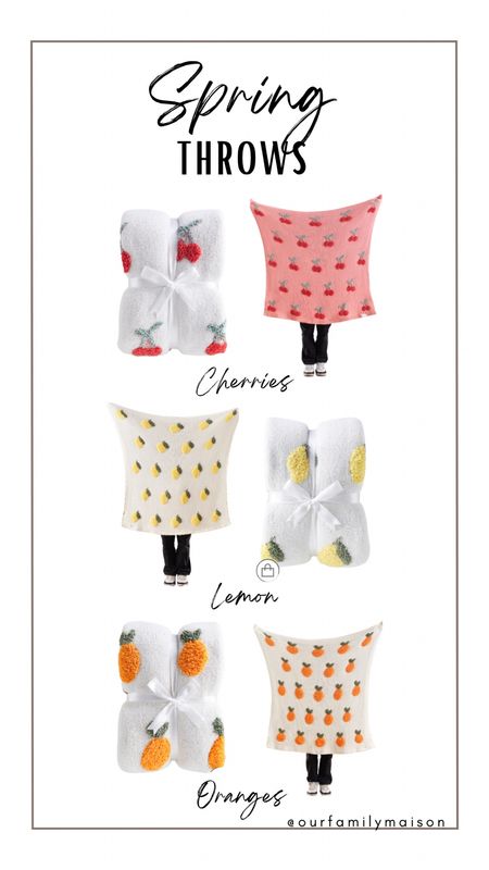 Spring Throws… cute little ‘Fruity Collection’ from The Styled Collective 🍒 🍊 🍋 

#LTKSpringSale #LTKSeasonal #LTKhome