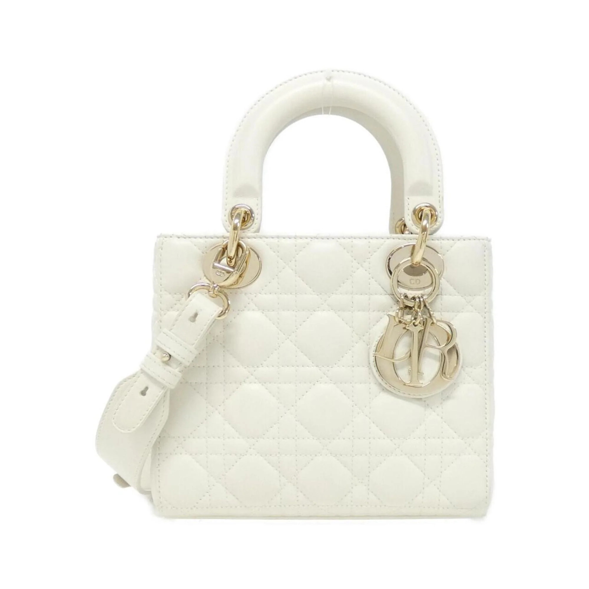 Christian Dior Lady Dior Leather Handbag (Pre-Owned) | Shop Simon