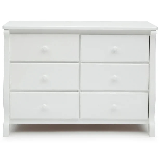 Delta Children 6 Drawer Dresser, White - Walmart.com | Walmart (US)