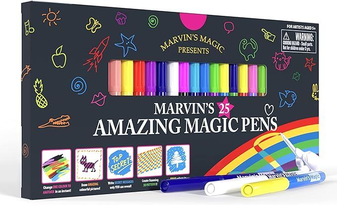 Marvin's Magic - Original x 25 Amazing Magic Pens - Color Changing Magic Pen Art - Create 3D Lett... | Amazon (US)