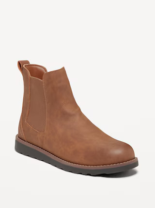 Faux-Leather Chelsea Boots | Old Navy (US)