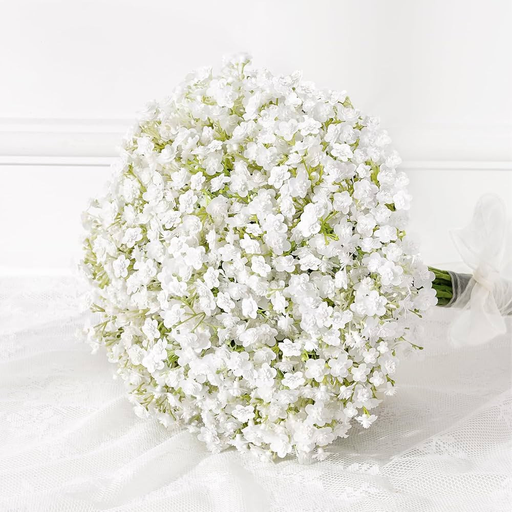 Dolicer 6 Pcs 19.5 Inch Babys Breath Artificial Flowers, Fake Babys Breath with Long Stems, Real ... | Amazon (US)