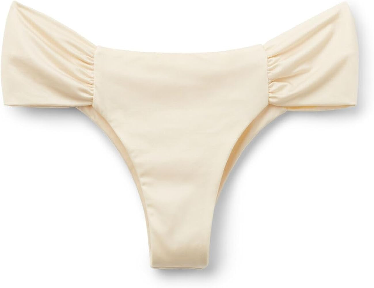 CALZEDONIA Woman's Draped Brazilian Swimsuit Bottom Shiny Satin | Amazon (US)