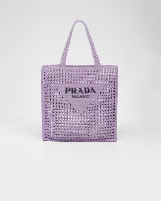 Raffia tote bag | Prada Spa US