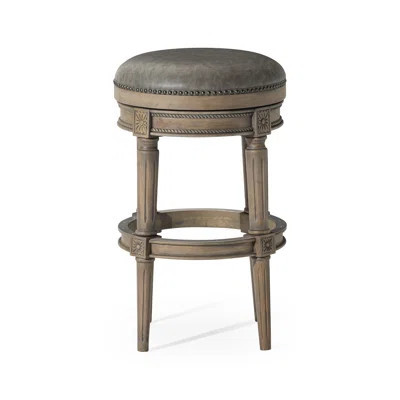 Maven Lane Pullman Backless Swivel Kitchen Stool with Faux Leather Seat | Wayfair North America