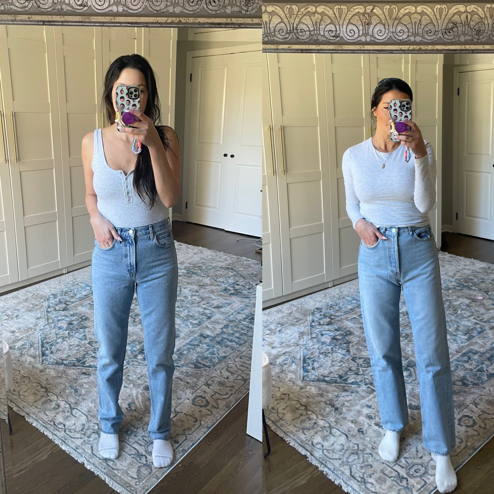 Straight leg jeans 

#LTKstyletip