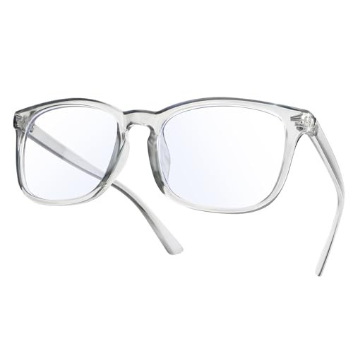 Blue Light Glasses - Grey Bluelight Blocking Fashion Glasses with Clear Lens for Women & Teens | Amazon (US)