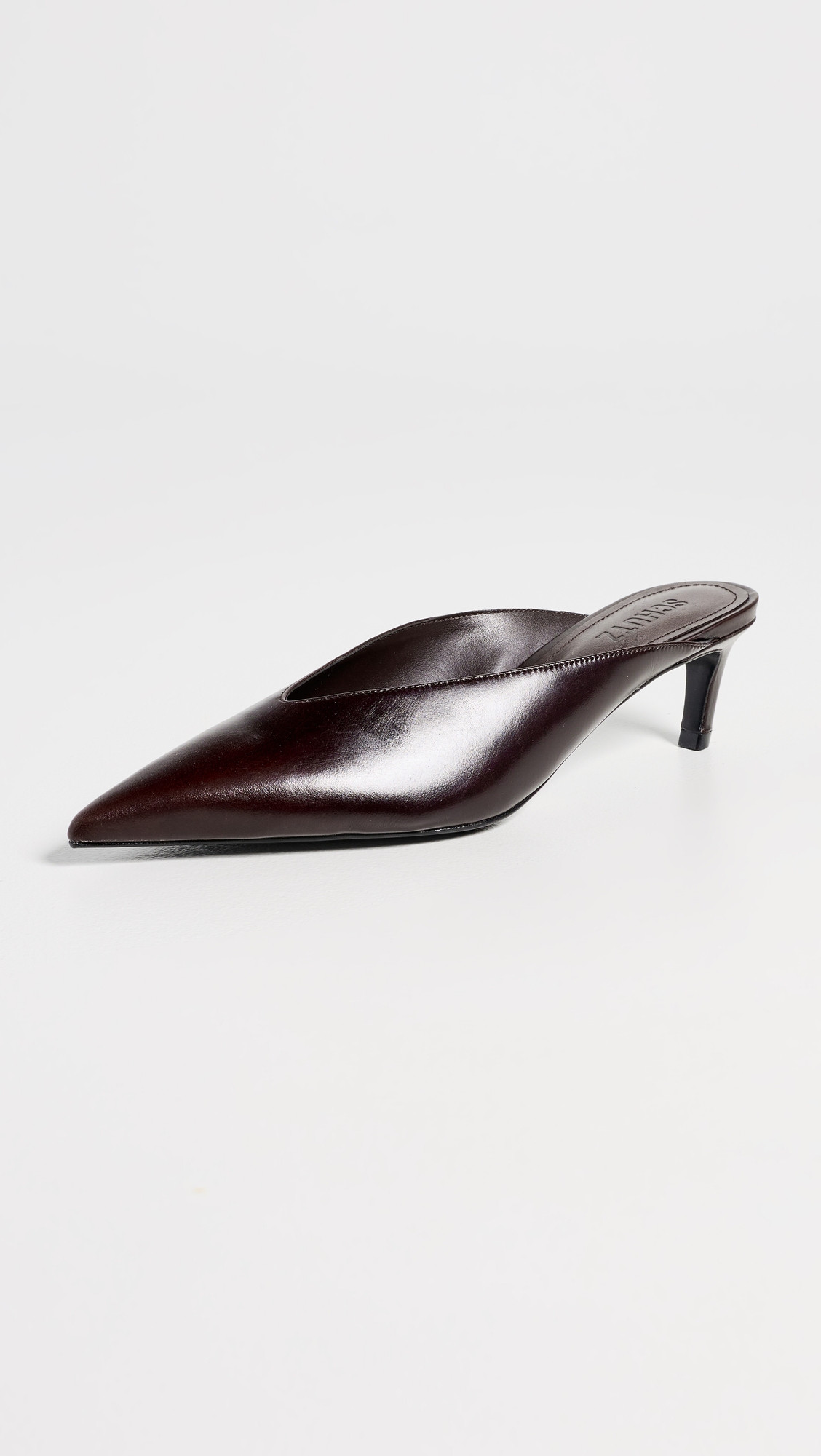 Schutz Loren Mid Mules Dark Brown 8.5 | Shopbop